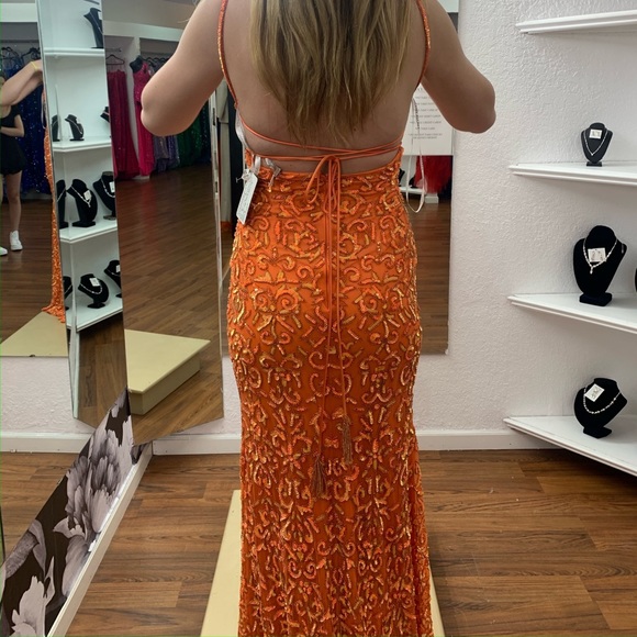 Rachel Allan Orange Size 4 Prom Dress - Picture 6 of 14